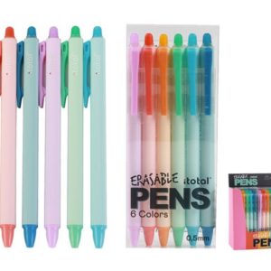 Bolígrafos Borrables set 6 colores - expositor 12 uds