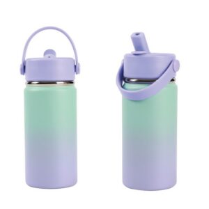 Botella Térmica 400 ml con asa sombreada verde azulado/lila