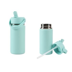 Botella Térmica 400 ml con asa verde azulado