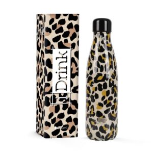 Botella Térmica 500 ml estampado leopardo