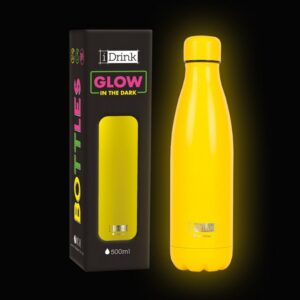 Botella Térmica 500 ml GLOW IN THE DARK amarillo