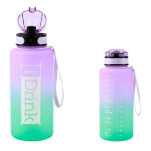 Botella Tritan 1500 ml violeta y Verde azulado