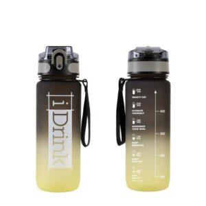 Botella Tritan 750 ml negra y amarilla