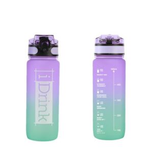 Botella Tritan 750 ml violeta y verde azulado