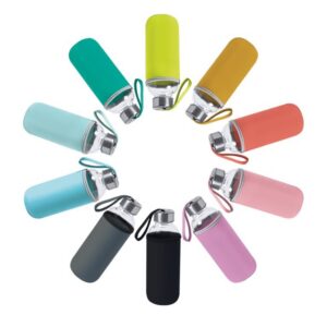 Botellas de borosilicato 500 ml surtidas 500 con fundas en neopreno