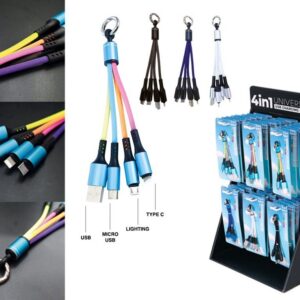 Cable de carga 4 en 1 - expositor 48 uds