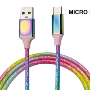Cable textil arcoiris MicroUsb