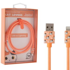 Cable USB - lightning ORANGE CAT