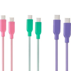 Cables USB-C pastel surtidos