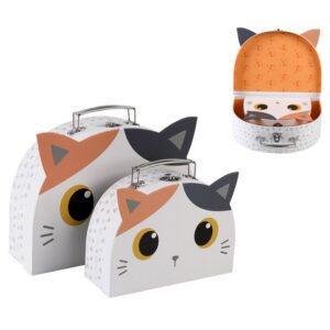 Cajas de Regalo con asa ORANGE CAT set de 2 uds