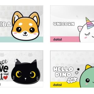 Carpetas de Documentos surtidas HELLO DINO, SHIBA, UNICORN & CAT