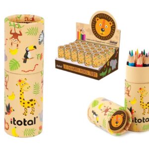 Crayones con estuche Kids ANIMALS - expositor 24 uds