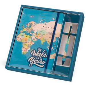 Cuaderno A5 + Bolígrafo BLUE MAPS