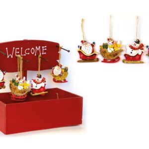 Decoración de Navidad en madera set 96uds