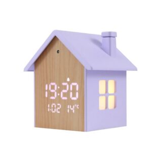 Despertador Casita violeta pastel