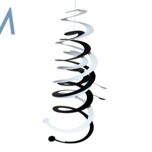 ESPIRALES PARA COLGAR SET 6 PZS MEDIANAS BLANCO YNEGRO