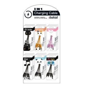 Expositor de sobremesa para cables 3 en 1