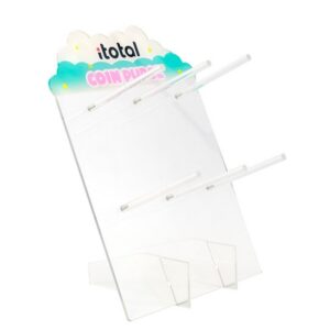 Expositor de sobremesa para monederos de silicona