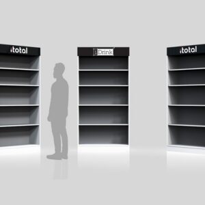 Expositor de suelo de madera