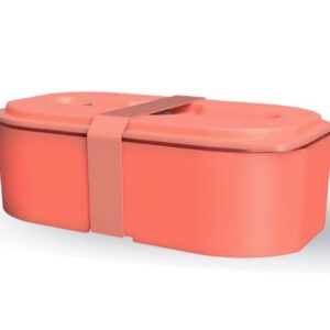 Fiambrera con banda elástica roja