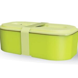 Fiambrera con banda elástica verde