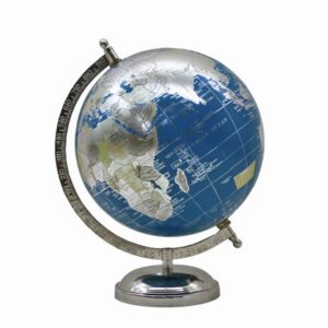 Globo 20 cm azul y plateado