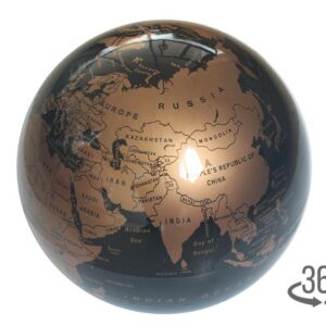 Globo giratorio negro y dorado