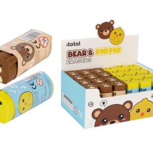 Goma de borrar en forma de animal BEAR & PIO PIO - expositor 24 uds
