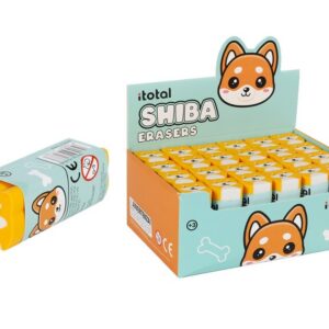 Goma de borrar en forma de perro SHIBA - expositor 24 uds