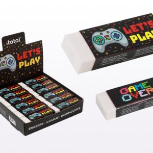 Goma de borrar LET'S PLAY - expositor 24 uds