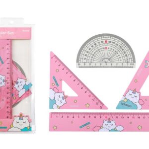 Juego de escuadra y reglas UNICORN