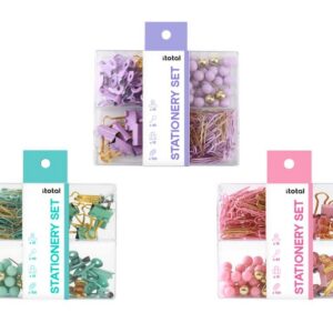 Juegos de alfileres y clips cuadrados surtidos