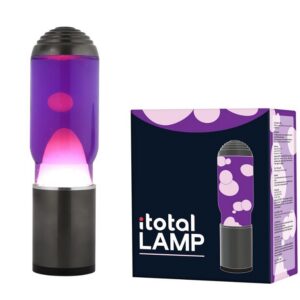 Lamp ADA con Base Gris Oscuro, Líquido Morado y Cera Blanca