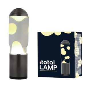 Lamp ADA con Base Gris Oscuro, Líquido Transparente y Cera Blanca