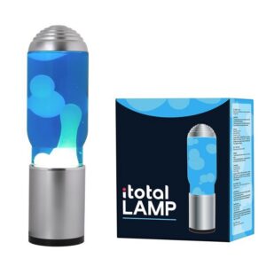 Lamp ADA con Base Plateada, Líquido Azul y Cera Blanca