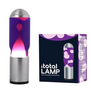 Lamp ADA con Base Plateada, Líquido Morado y Cera Blanca