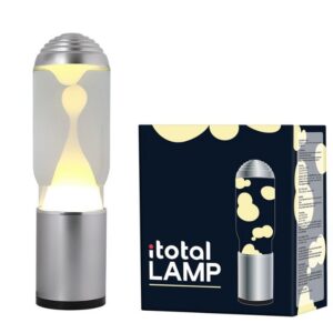 Lamp ADA con Base Plateada, Líquido Transparente y Cera Blanca