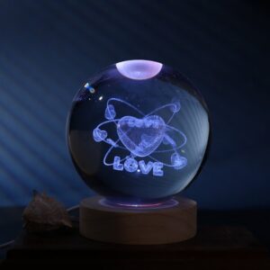 Lámpara Bola de cristal grande FOLLOW YOUR HEART