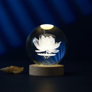 Lámpara Bola de cristal grande Lotus