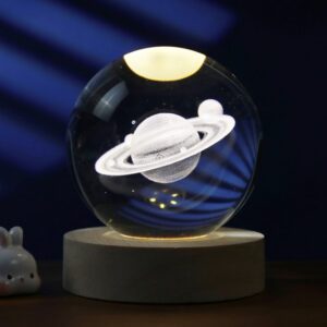 Lámpara Bola de cristal media Saturno