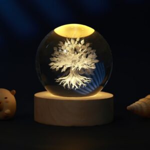 Lámpara Bola de cristal pequeña Árbol