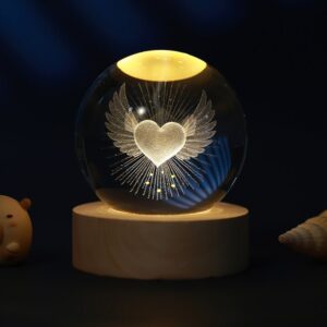 Lámpara Bola de cristal pequeña Corazón