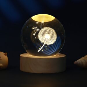 Lámpara Bola de cristal pequeña Diente de león