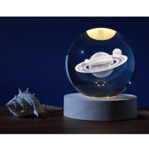 Lámpara Bola de cristal pequeña Saturno