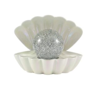 Lámpara Concha blanco perla