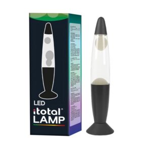 Lámpara de Lava LED Bullet con Luz que Cambia de Color y Base Negra