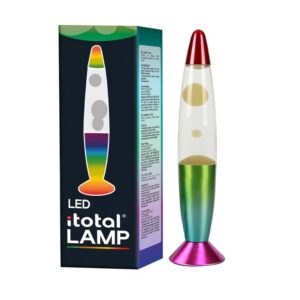 Lámpara de Lava LED Bullet con Luz que Cambia de Color y Base Rainbow