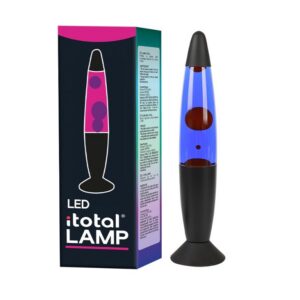 Lámpara de Lava LED Bullet con Luz Rosa y Base Negra