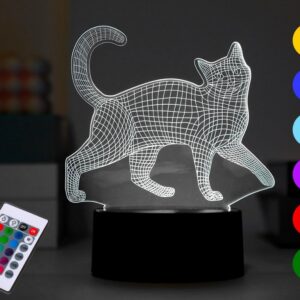 Lámpara LED 3D Gato