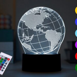 Lámpara LED 3D Mundo